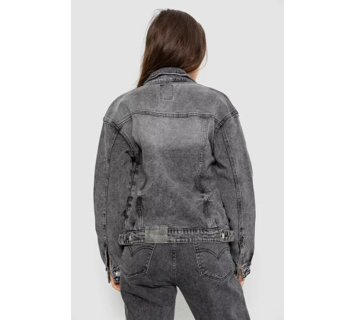 Куртка жіноча джинсова, колір сірий, 255RA224