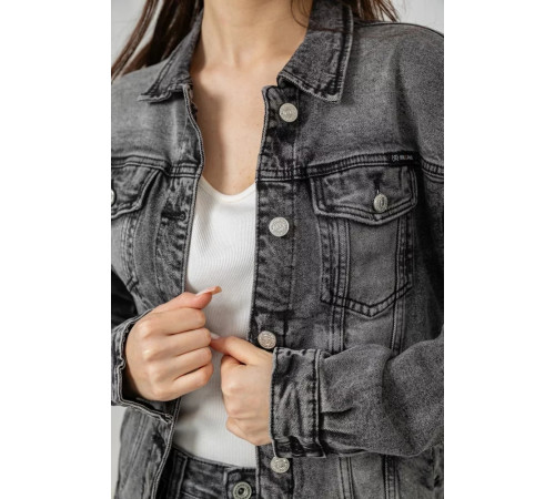Куртка жіноча джинсова, колір сірий, 255RA224