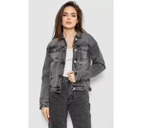 Куртка жіноча джинсова, колір сірий, 255RA224