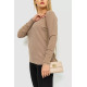 Женская кофта однотонная повседневная, цвет мокко, 244R2033