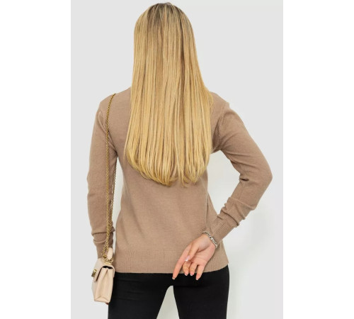 Женская кофта однотонная повседневная, цвет мокко, 244R2033