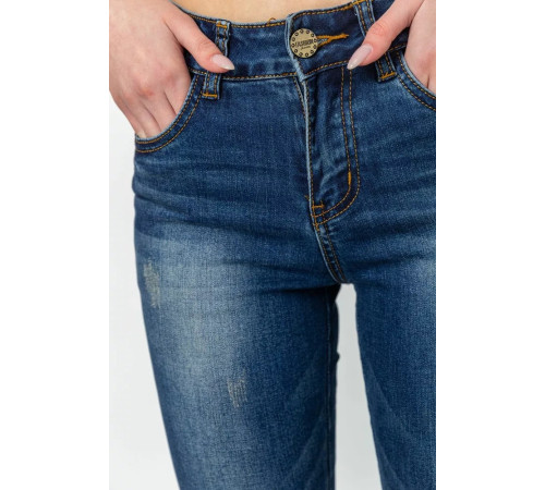 Джинси жіночі з потертостями, колір синій, 244R221