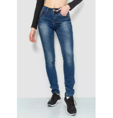 Джинси жіночі з потертостями, колір синій, 244R221