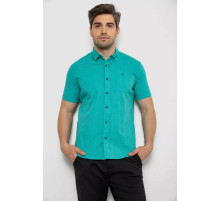 Сорочка чоловіча в клітку, колір бірюзовий, 214R4564-5