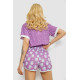 Женская пижама с принтом, цвет фиолетовый, 243R15236