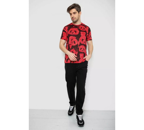 Мужская футболка с принтом, цвет красный, 244R6034