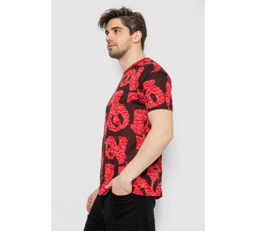 Мужская футболка с принтом, цвет красный, 244R6034