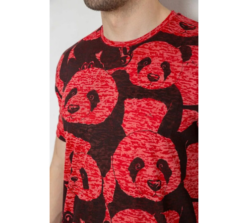 Мужская футболка с принтом, цвет красный, 244R6034
