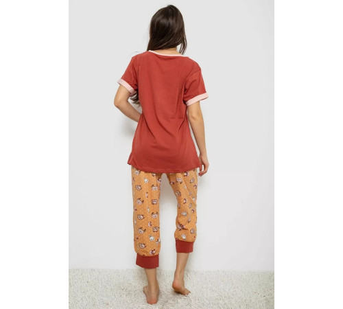 Пижама женская, цвет терракотовый, 243R1602-017