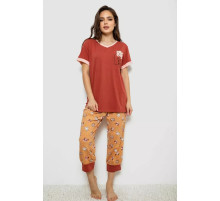 Пижама женская, цвет терракотовый, 243R1602-017