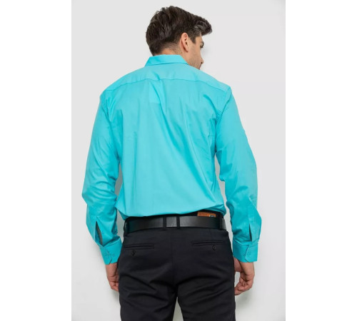 Рубашка мужская, цвет бирюзовый, 214R7114