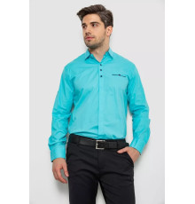Сорочка чоловіча, колір бірюзовий, 214R7114