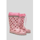 Чоботи гумові для дівчаток на флісовому утеплювачі, колір рожевий, 244R64949
