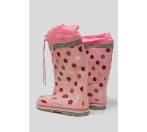 Чоботи гумові для дівчаток на флісовому утеплювачі, колір рожевий, 244R64949