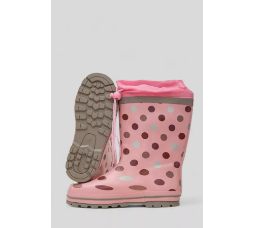 Чоботи гумові для дівчаток на флісовому утеплювачі, колір рожевий, 244R64949