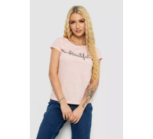 Женская футболка с принтом, цвет персиковый, 244R2210-5