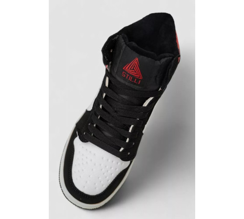 Кросівки жіночі зимові на хутрі, колір біло-чорний, 248RHB470