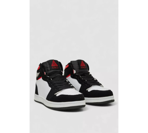 Кросівки жіночі зимові на хутрі, колір біло-чорний, 248RHB470