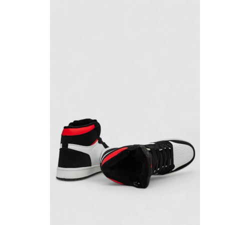 Кросівки жіночі зимові на хутрі, колір біло-чорний, 248RHB470