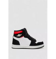 Кросівки жіночі зимові на хутрі, колір біло-чорний, 248RHB470