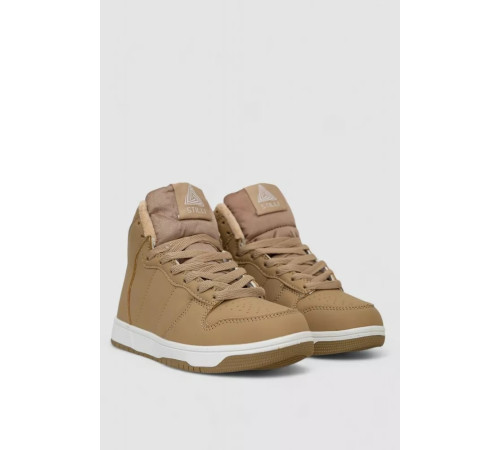 Кросівки жіночі зимові на хутрі, колір бежево-білий, 248RH1060