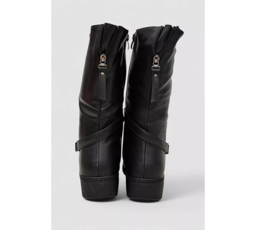 Сапоги женские зимние на меху, черный, 243RY205