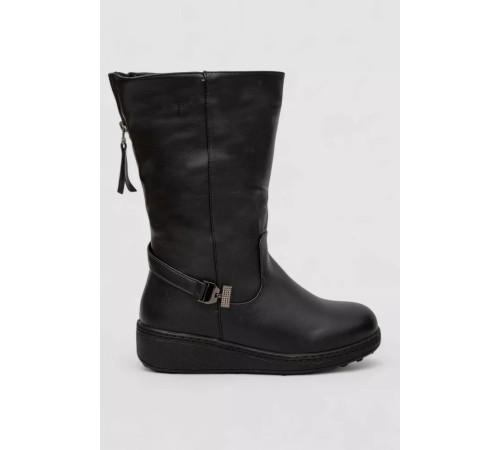 Сапоги женские зимние на меху, черный, 243RY205
