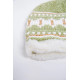 Дитяча шапка, зелено-білого кольору з узором, 167R7781