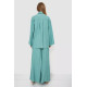 Костюм жіночий вільного крою жатка, колір оливковий, 102R5264