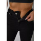 Джинси жіночі однотонні, колір чорний, 244R3505