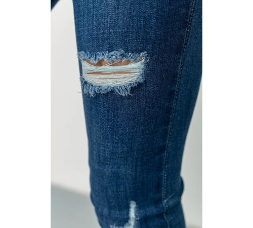 Женские джинсы с манжетами, синего цвета, 164R139.