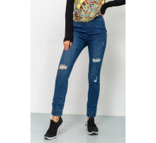 Женские джинсы с манжетами, синего цвета, 164R139.