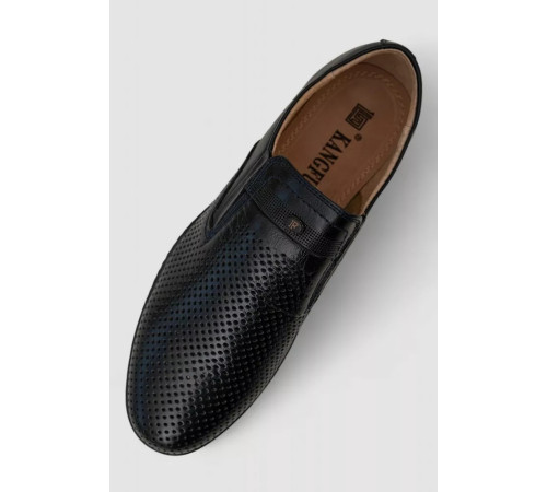 Туфлі чоловічі з перфорацією, колір темно-синій, 243RB1971