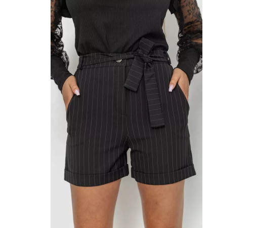 Шорты женские, цвет черный, 115R329-1