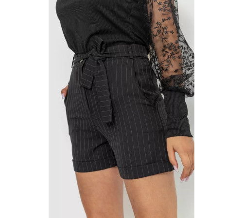 Шорты женские, цвет черный, 115R329-1