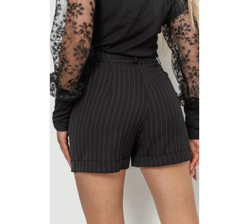 Шорты женские, цвет черный, 115R329-1