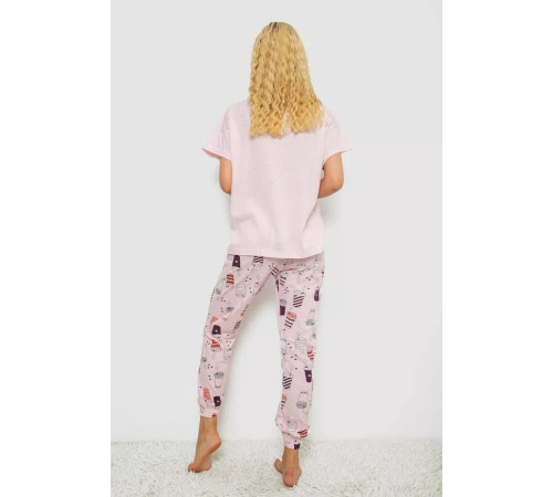 Женская пижама с принтом, цвет розовый, 243R15496