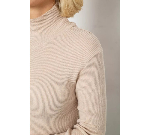 Гольф женский однотонный в рубчике, цвет бежевый, 238R803.