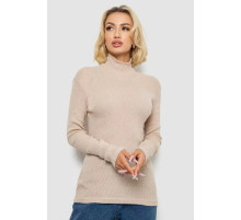 Гольф женский однотонный в рубчике, цвет бежевый, 238R803.