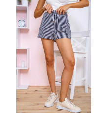 Жіночі шорти, в синьо-білу смужку з поясом, 172R009