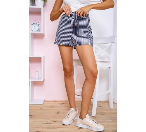 Женские шорты, в сине-белую полоску с поясом, 172R009