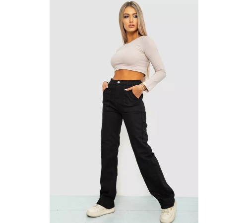 Джинси жіночі, колір чорний, 244R413-2501