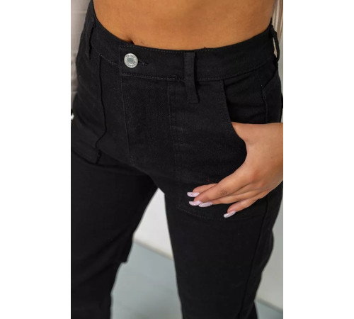 Джинси жіночі, колір чорний, 244R413-2501