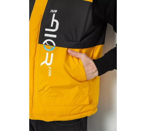 Жилетка чоловіча демісезонна, колір жовтий, 244R99006