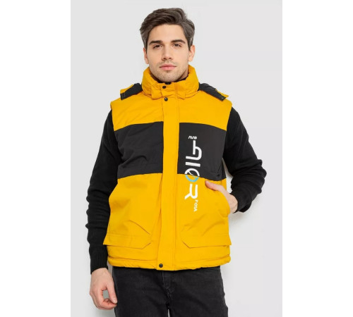 Жилетка чоловіча демісезонна, колір жовтий, 244R99006