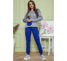 Жіночий костюм штани + кофта, сіро-синього кольору, 172R1211-2