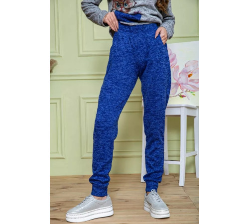 Женский костюм брюки + кофта, серо-синего цвета, 172R1211-2