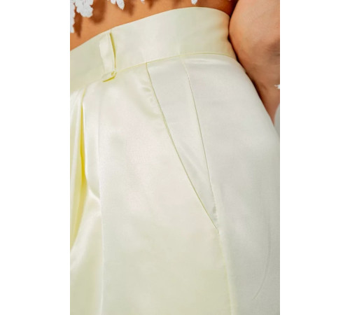 Брюки женские летние нарядные, цвет светло-желтый, 244R351.