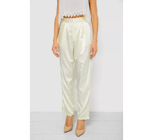 Брюки женские летние нарядные, цвет светло-желтый, 244R351.