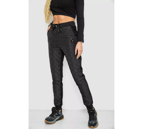 Штани жіночі укорочені, колір чорний, 243RA042